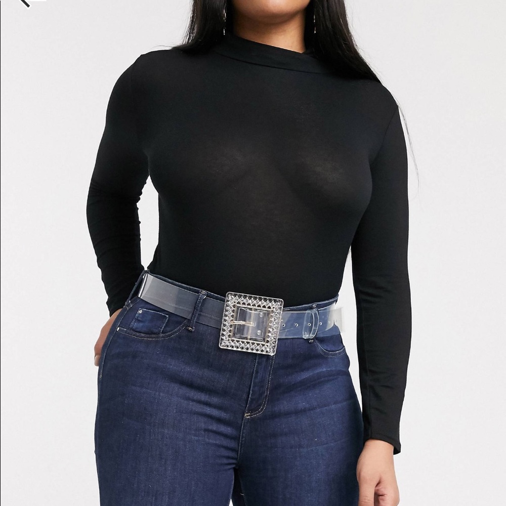wide clear belt with rhinestone buckle asos curve